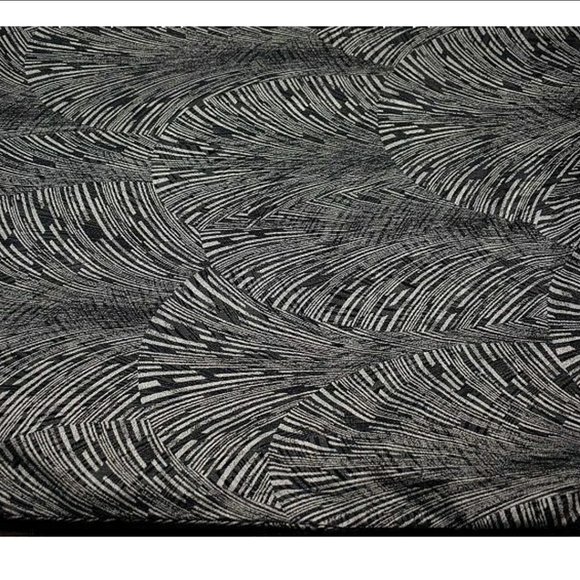 Hudson Park Collection Deco Fan KING  Duvet Cover Black - Picture 5 of 12